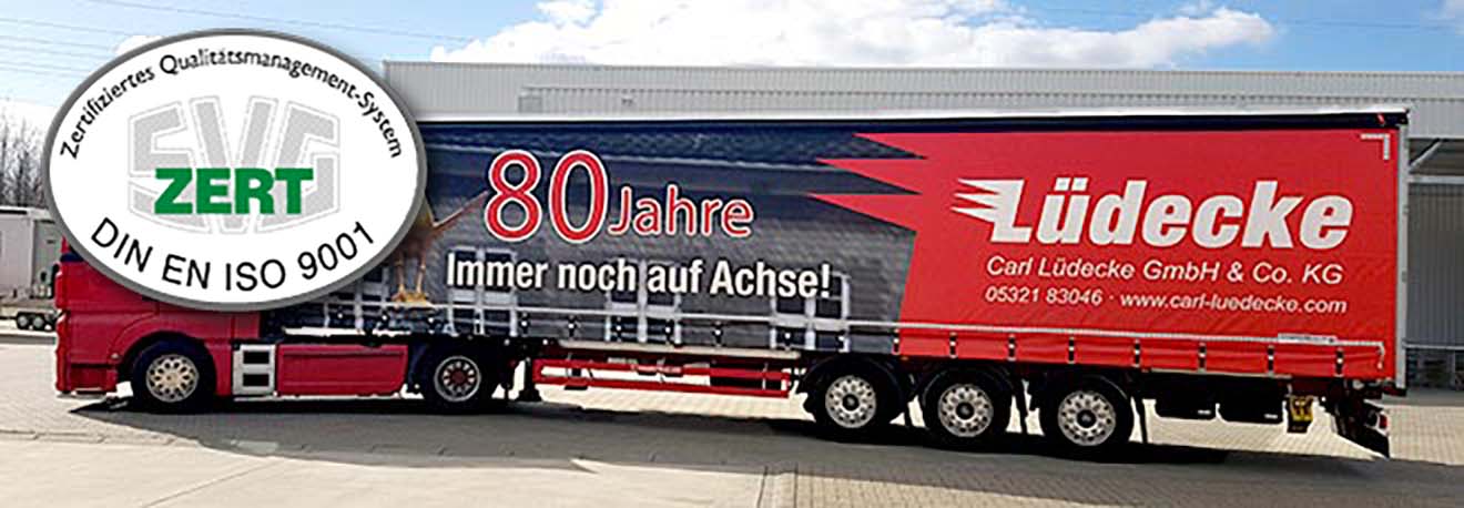 Sattelzug und ISO-Zertifikat