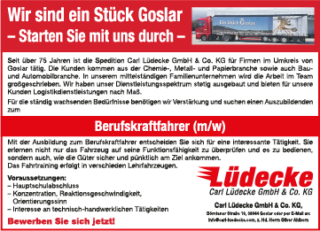 Stellenanzeige Ausbildung Berufskraftfahrer